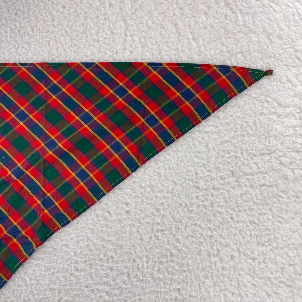 Boy‎ Scouts of America Red Plaid Webelos Neckerchief Scarf Handkerchief